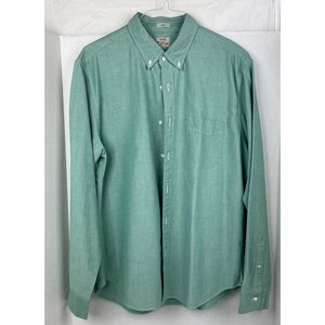J. Crew Cotton Oxford Slim Button Up Mint Long Sleeve Easter Spring Graduation